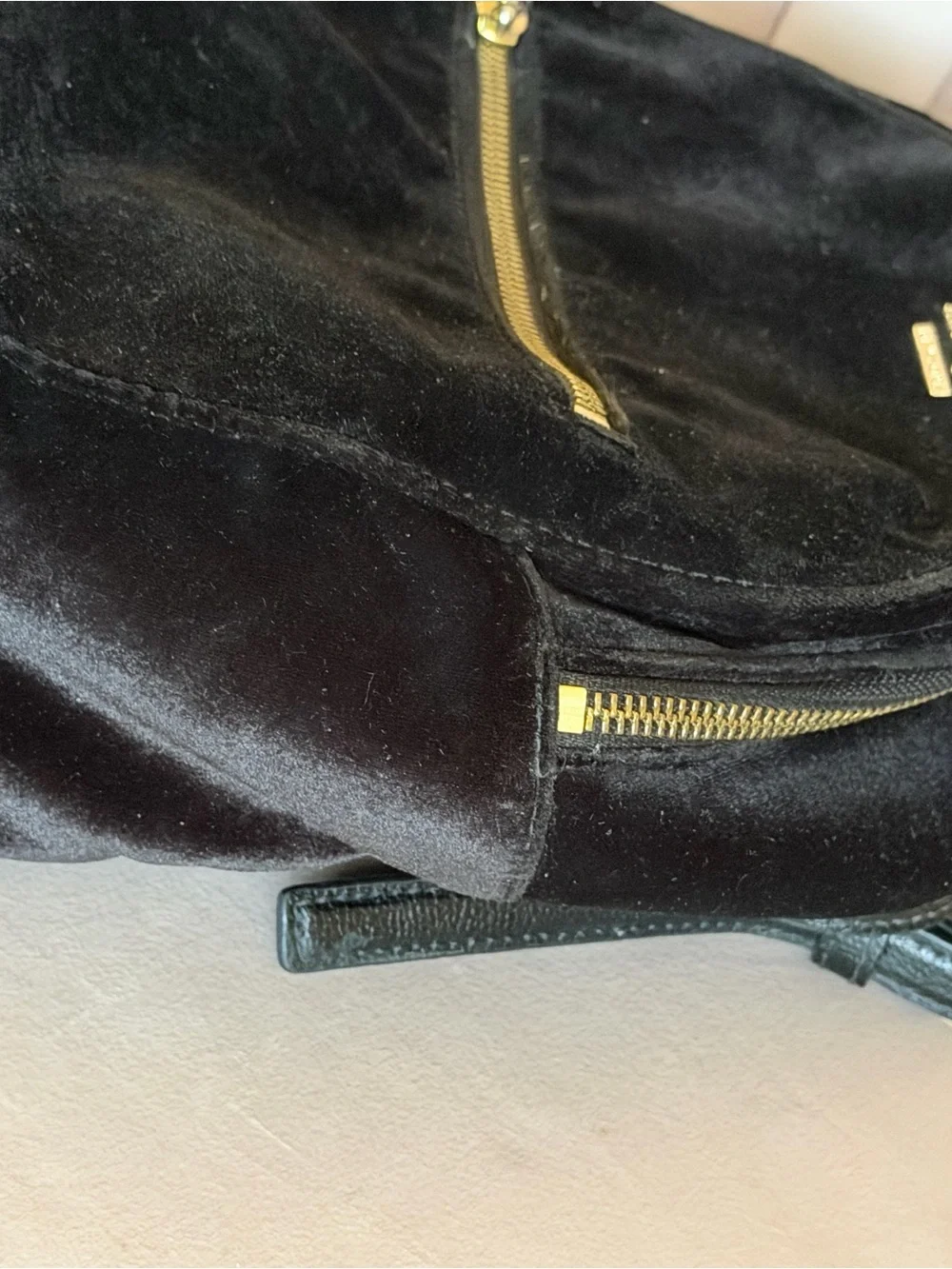 kate spade New York Black Velvet Small Backpack